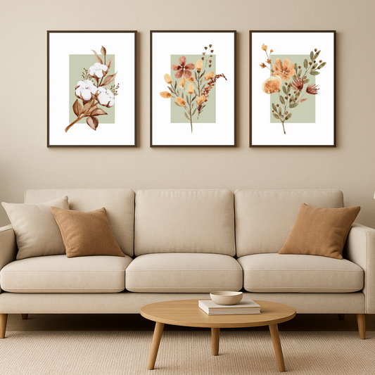 FLORAL WATERCOLOR PRINT SET