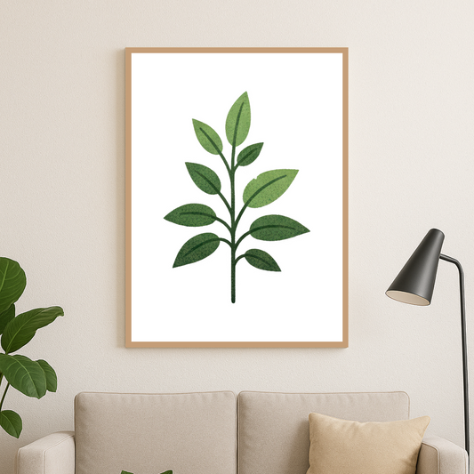 GREEN LEAF PRINT
