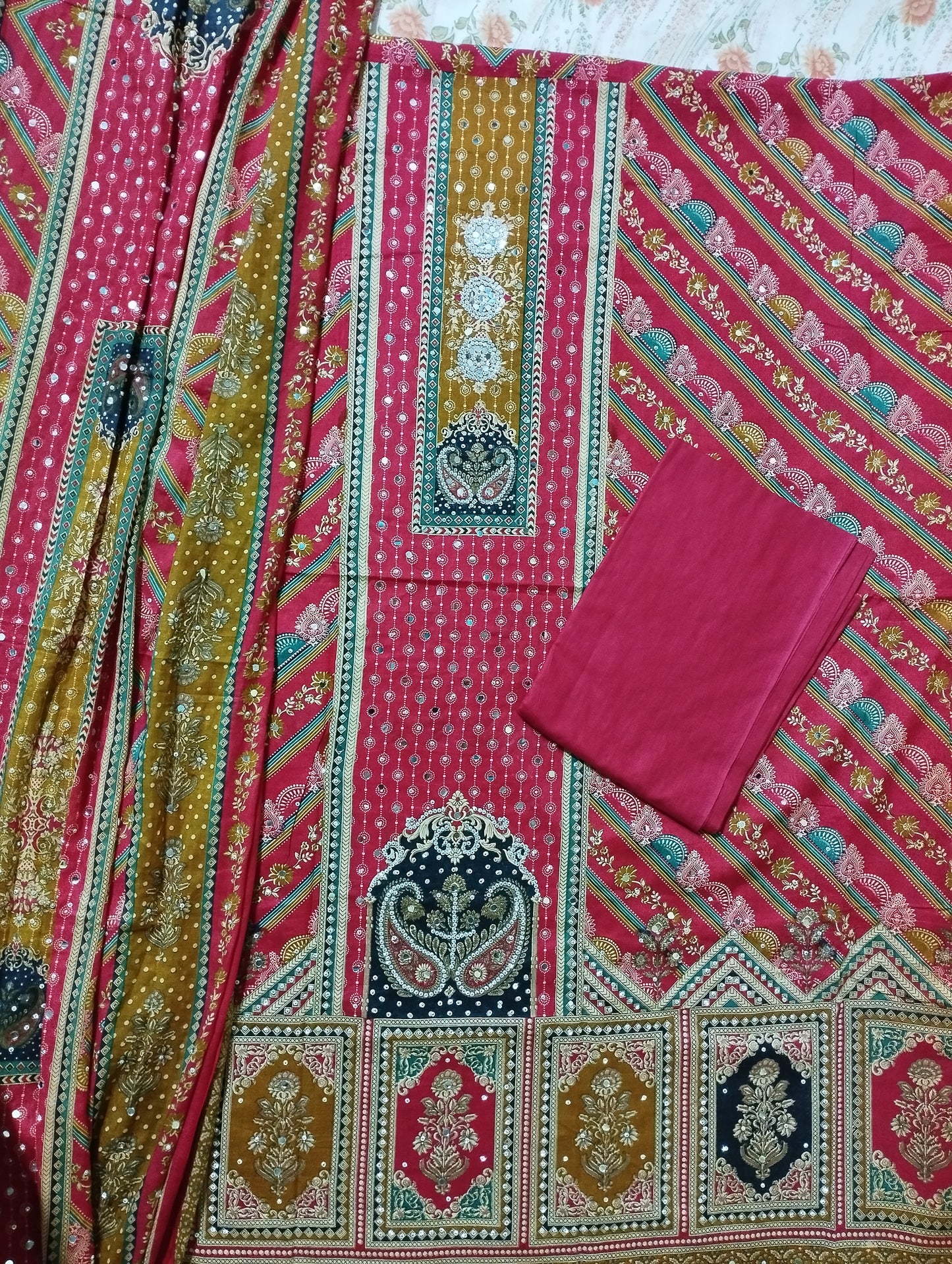 Karchupi Printed Three Piece