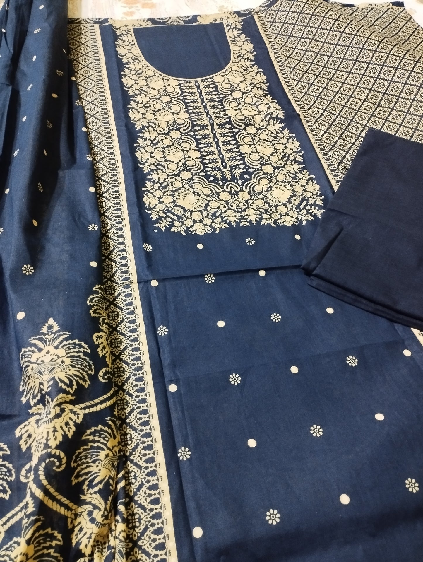 Premium luxury printed three piece