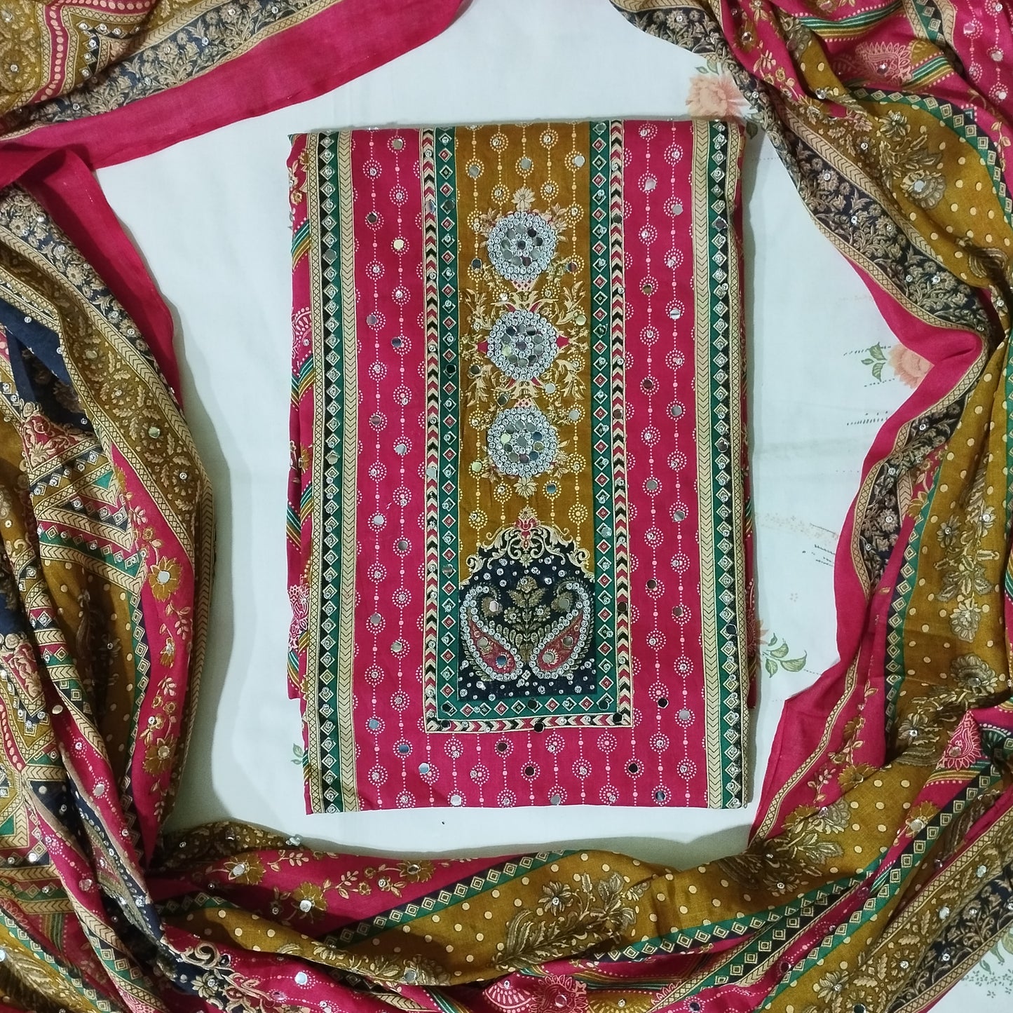 Karchupi Printed Three Piece