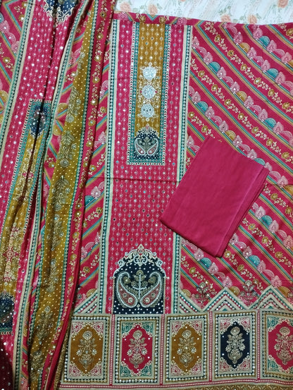 Karchupi Printed Three Piece