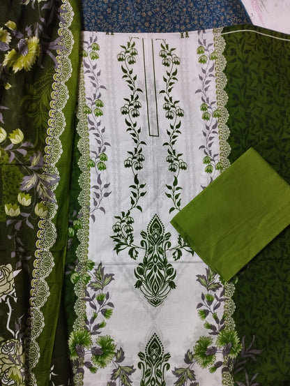 Women's Cotton Printed Three Piece
