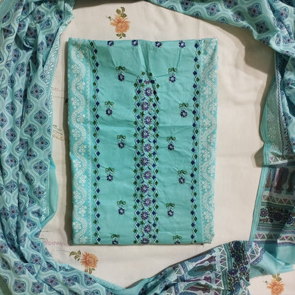 Womens Printed Cotton Three Piece
