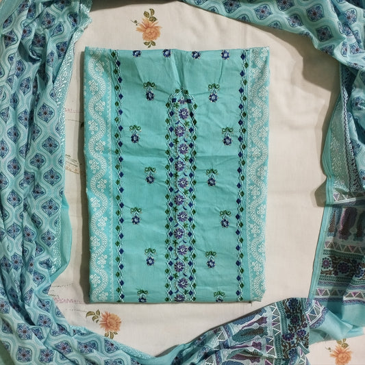 Womens Printed Cotton Three Piece