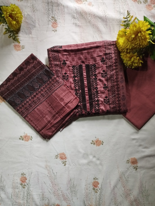 REGAL ROSE HERITAGE COTTON PRINTED THREE PIECE
